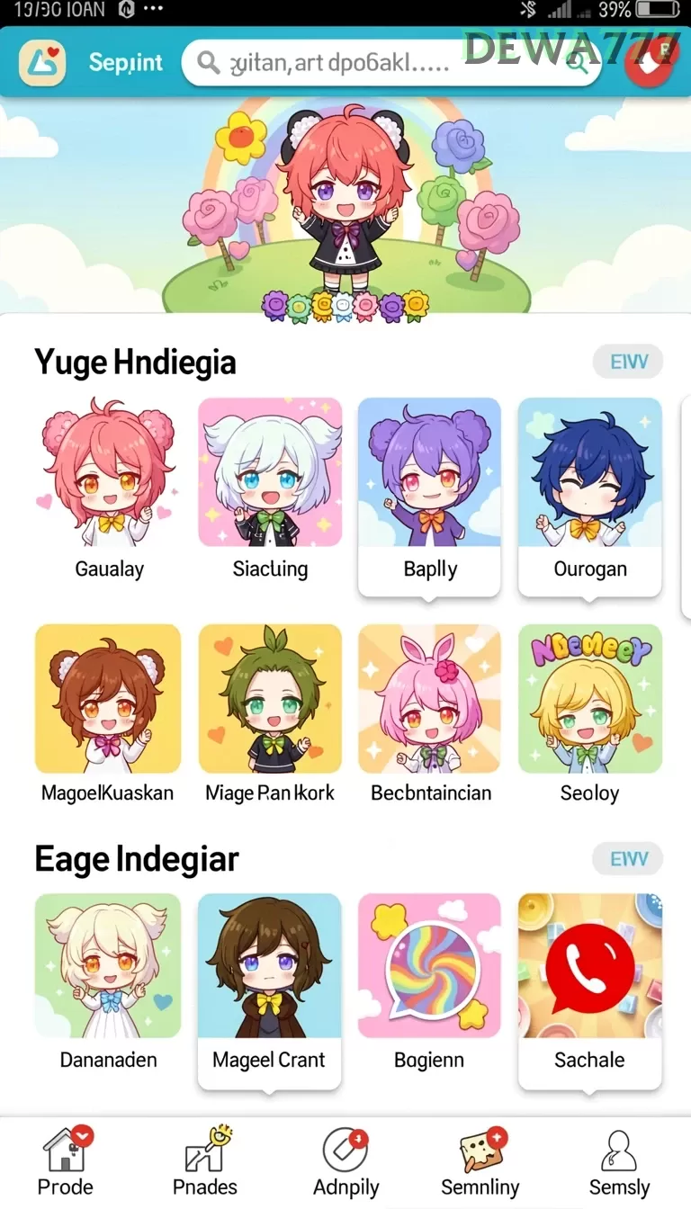 Cuplikan layar MPO555 — menu navigasi